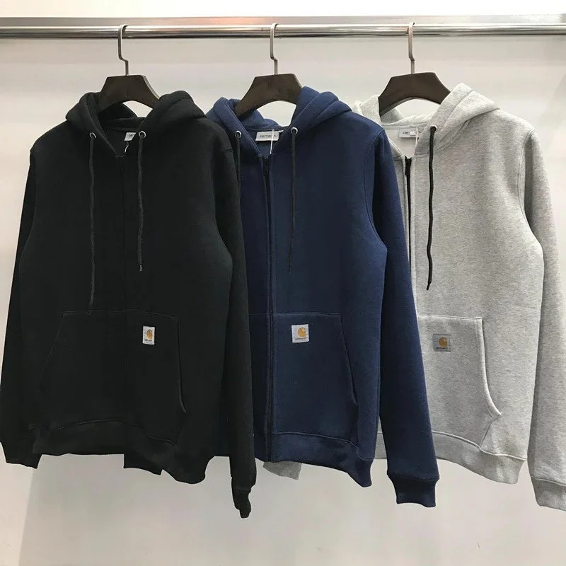 Carhartt Logo Patch Zip-Up Hoodie