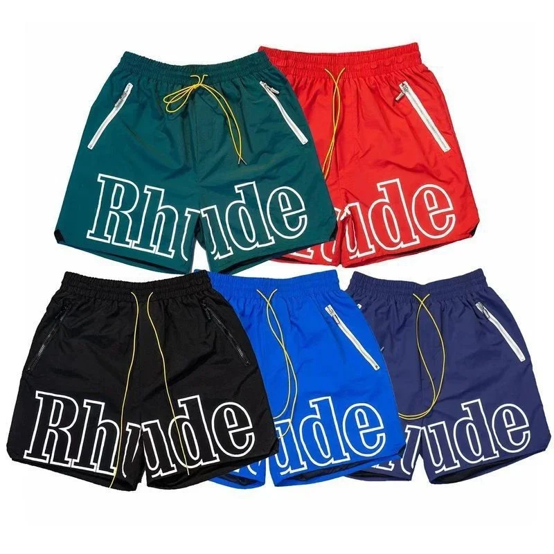 Rhude Outline Logo Print Shorts