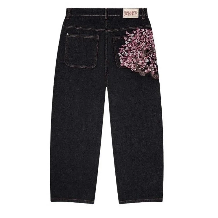 Schyz Cherry Blossom Embroidery Jeans