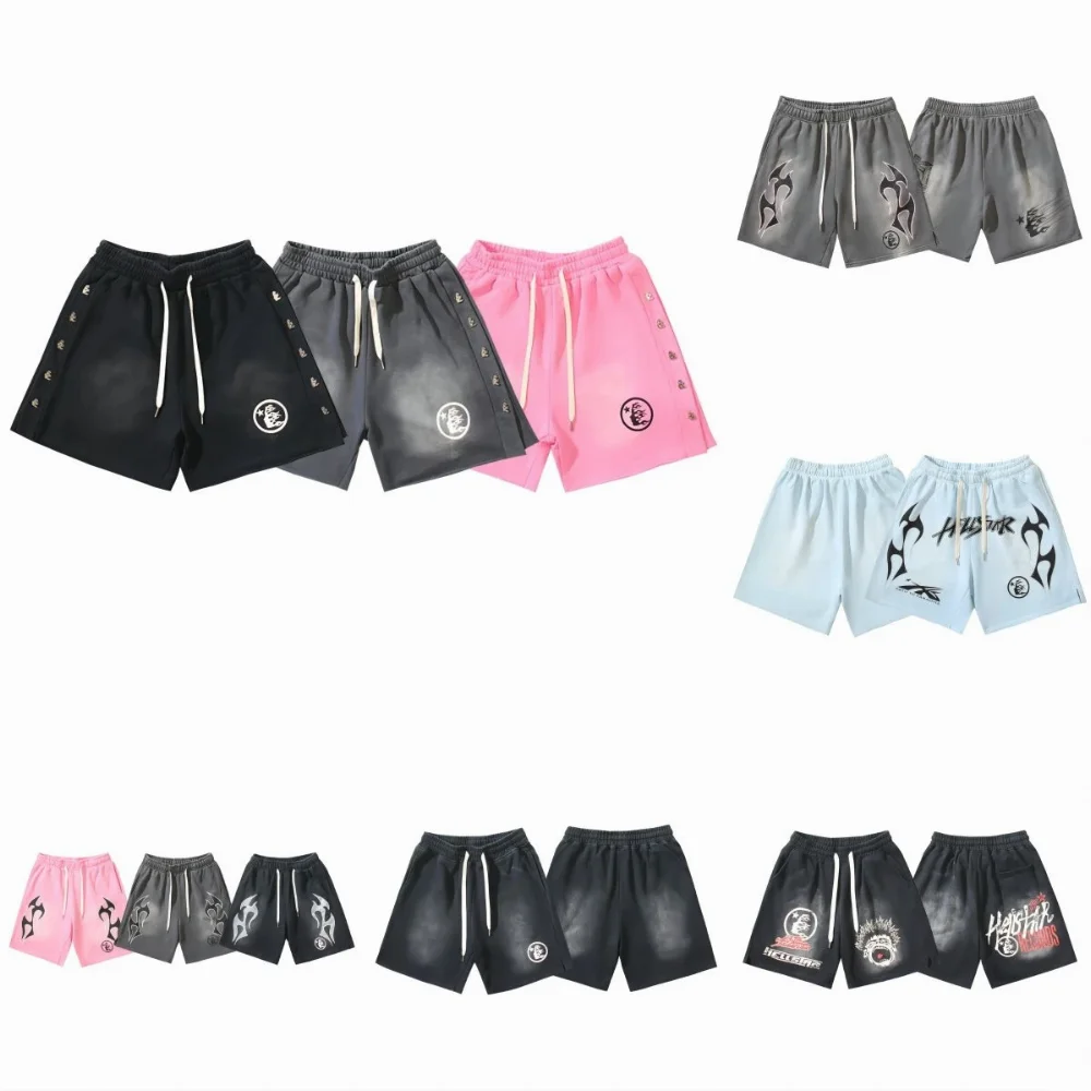 Hellstar Flame Print Washed Shorts