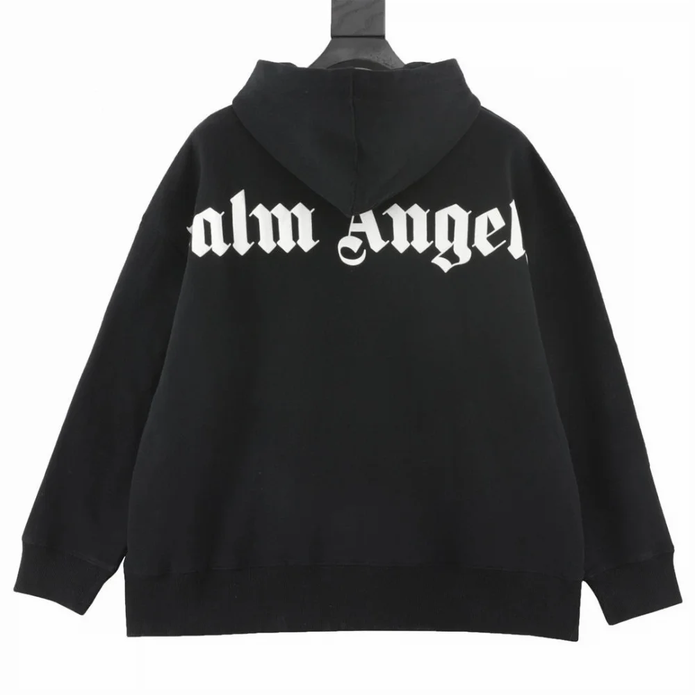 Palm Angels Gothic Logo Back Print Hoodie