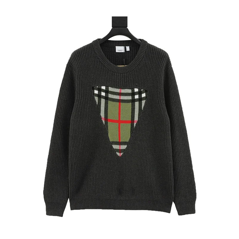 Burberry Vintage Check Inset Knit Sweater