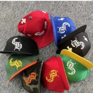 Chrome Hearts Cross and CH Embroidery Snapback Hat
