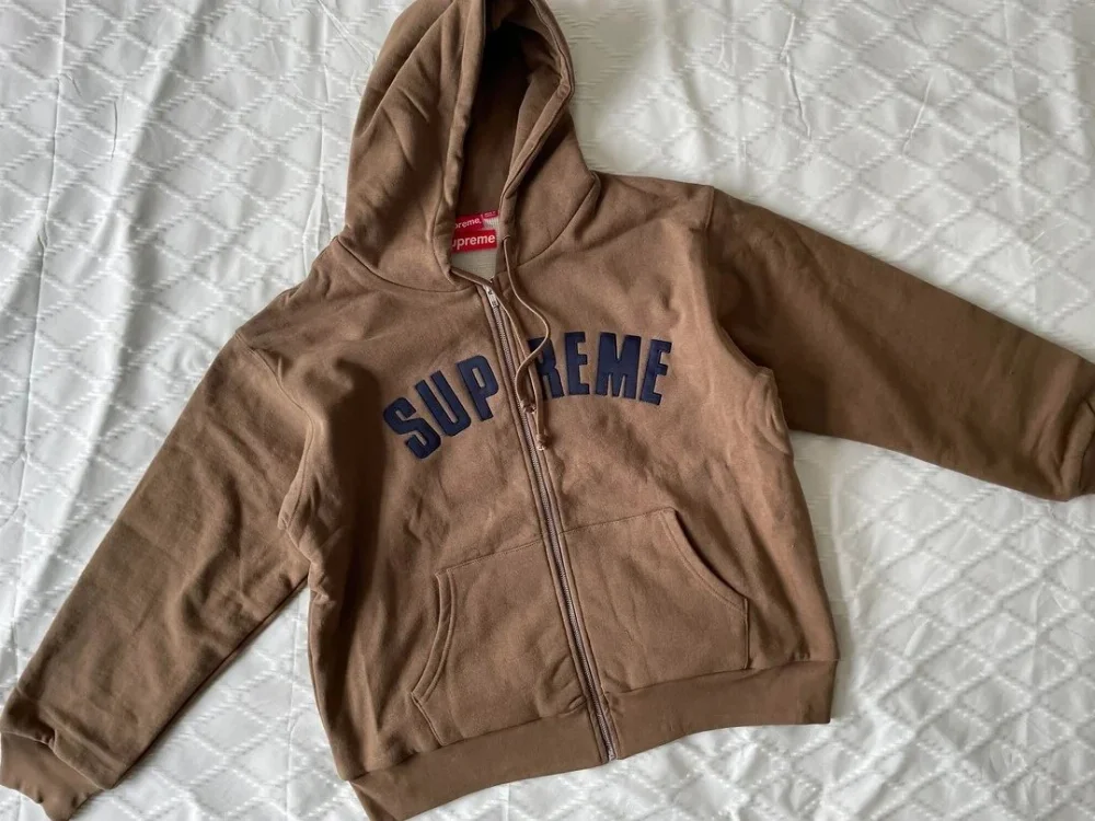 Supreme Arc Logo Zip-Up Hoodie