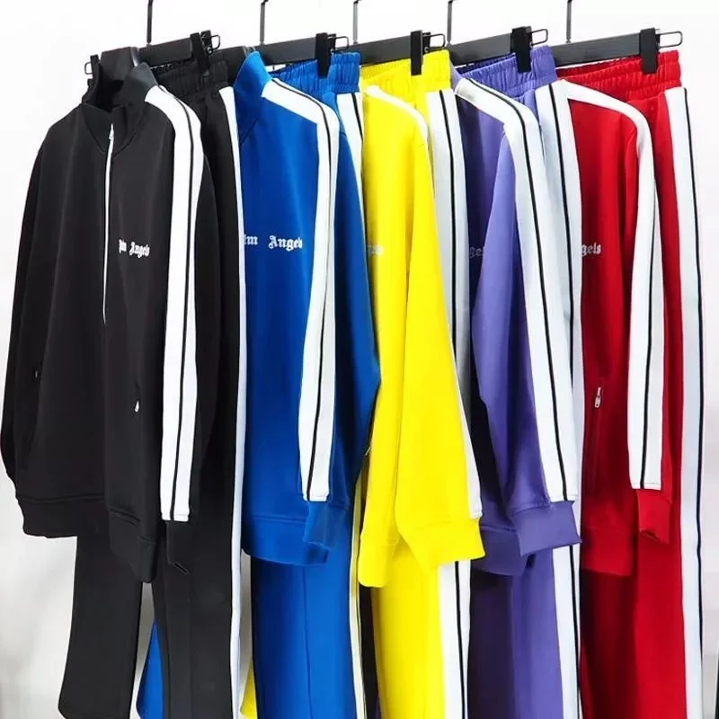 Palm Angels Side Stripe Letter Print Track Suit