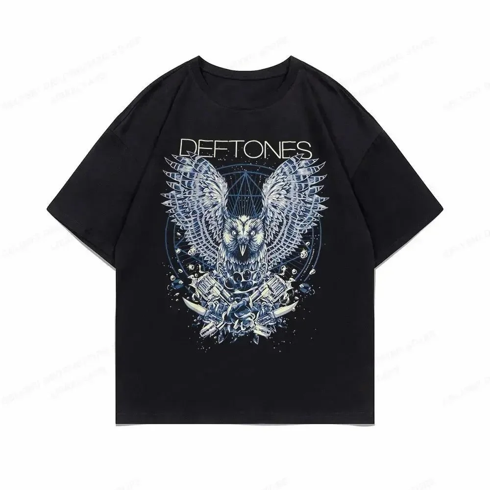 Deftones Owl Graphic Print T-Shirt