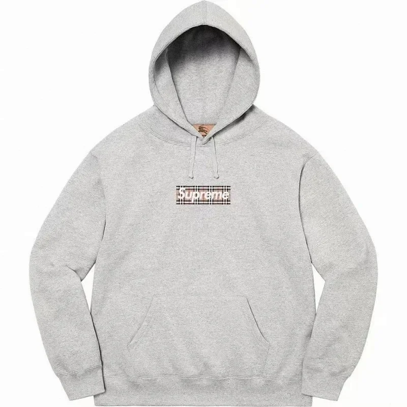 Supreme Burberry Check Box Logo Hoodie