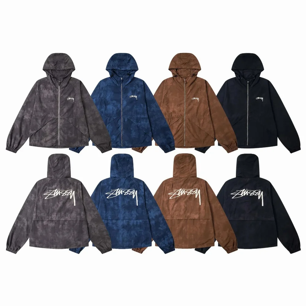 Stussy Tie-Dye Hooded Windbreaker Jacket