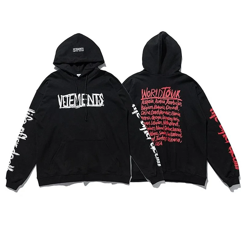 Vetements World Tour Print Hoodie