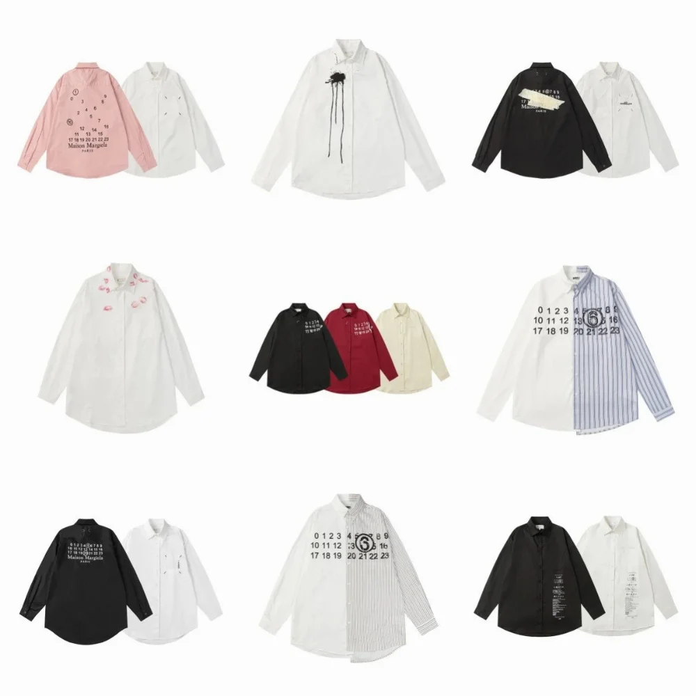 Maison Margiela Number Print Oversized Shirt