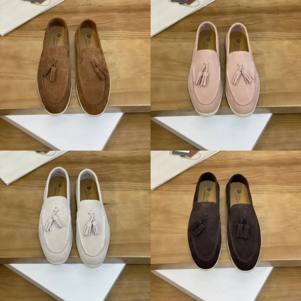 Summer Walk Tassel Loafer Suede Slip-On Shoes