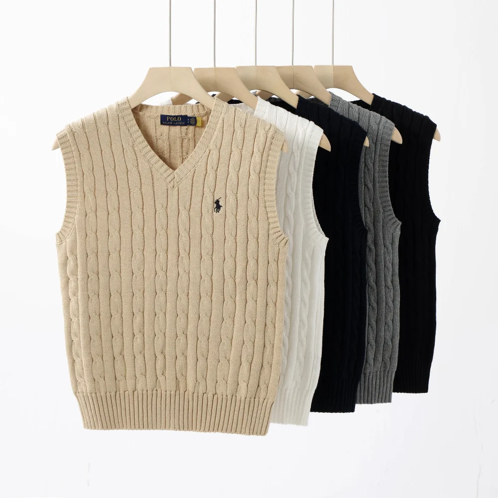 Polo Ralph Lauren Cable Knit V-Neck Sweater Vest