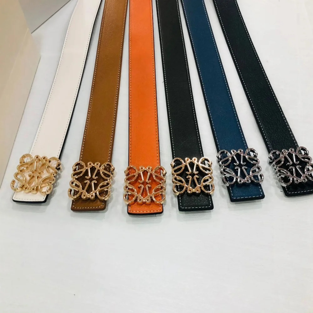 Loewe Anagram Buckle Leather Belt