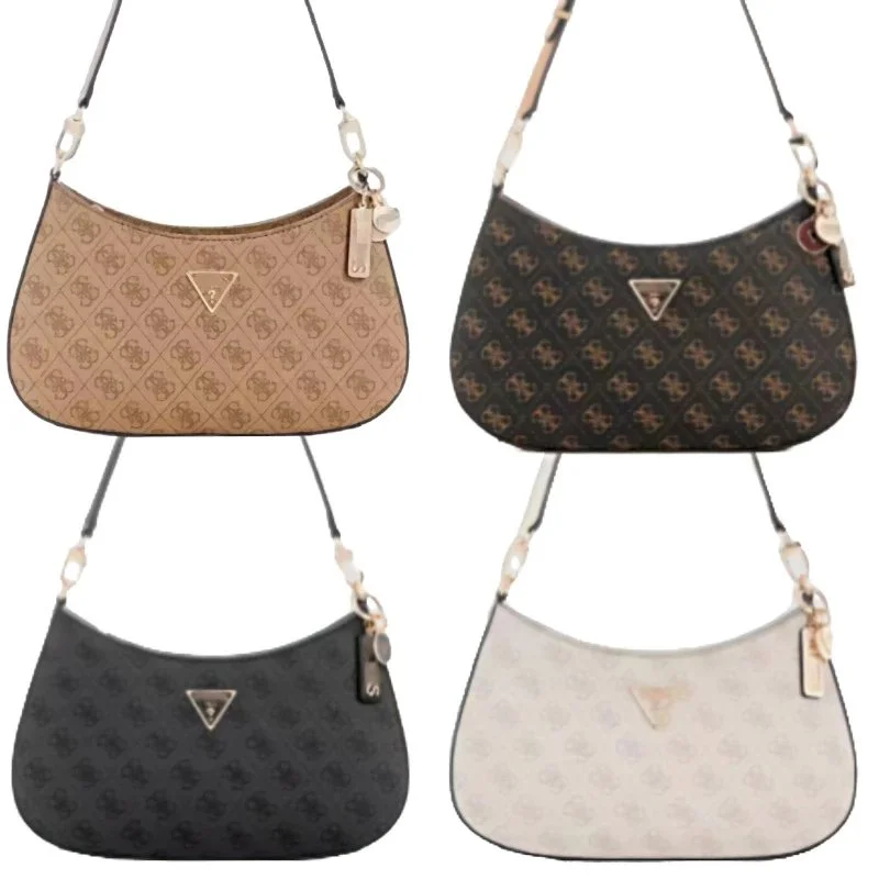 Guess Monogram Print Shoulder Bag