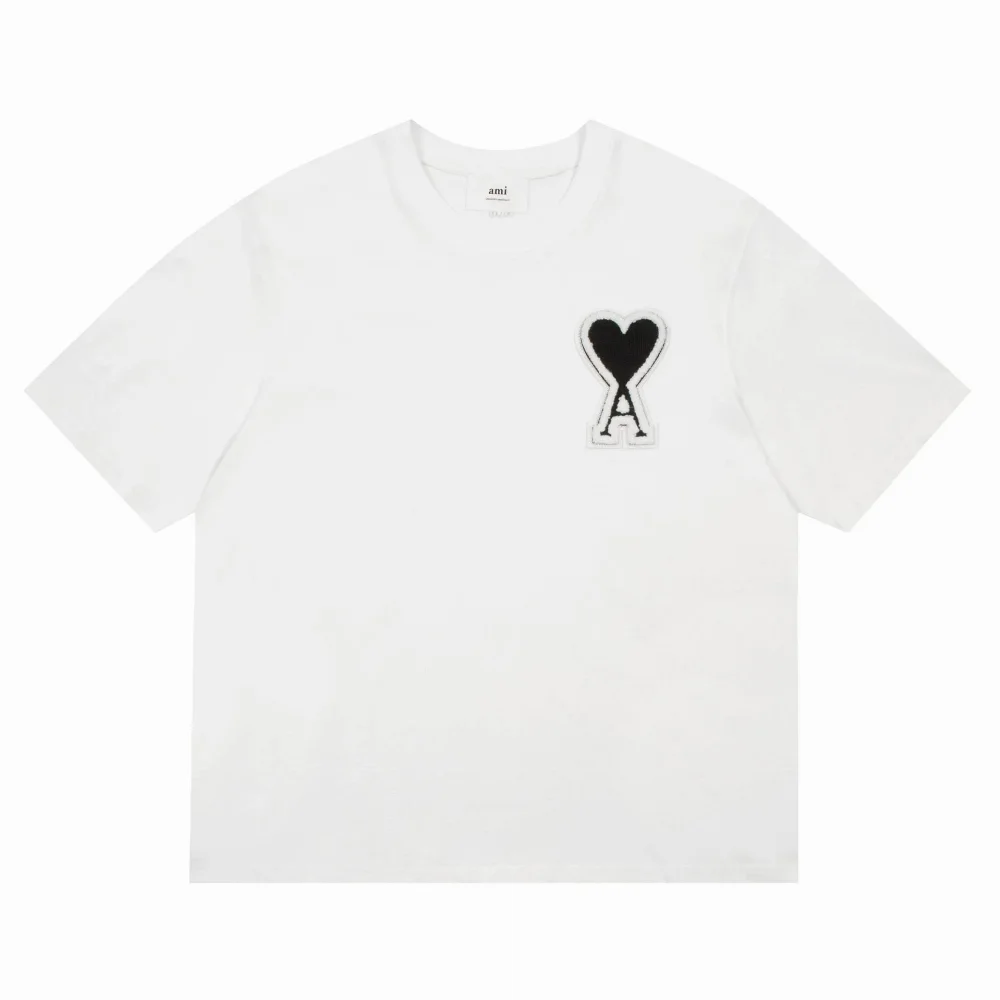 Ami Heart Logo Embroidered T-Shirt