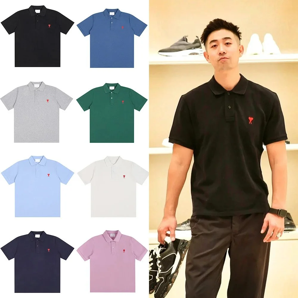 Enfants Riches Deprimes Red Heart Embroidery Polo Shirt