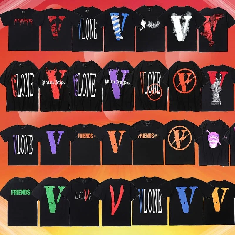 Vlone Multiple Graphic Print T-Shirt