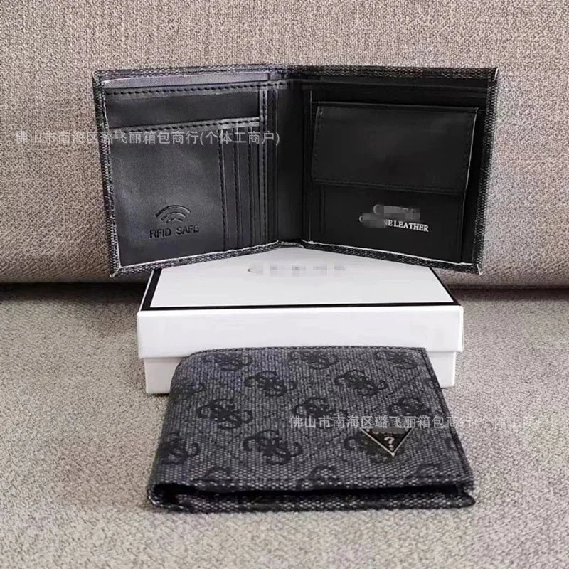Guess Monogram Print Bifold Wallet