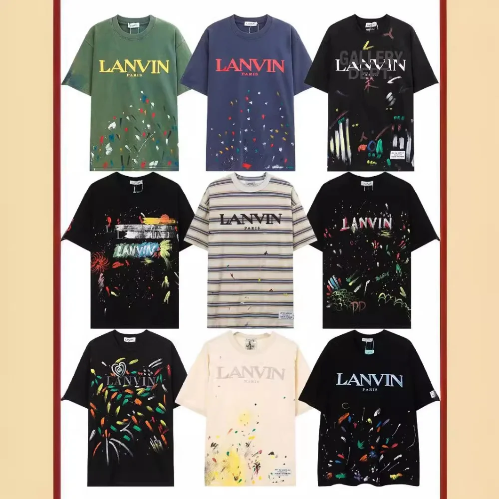 LANVIN Paint Splatter Graphic T-Shirt
