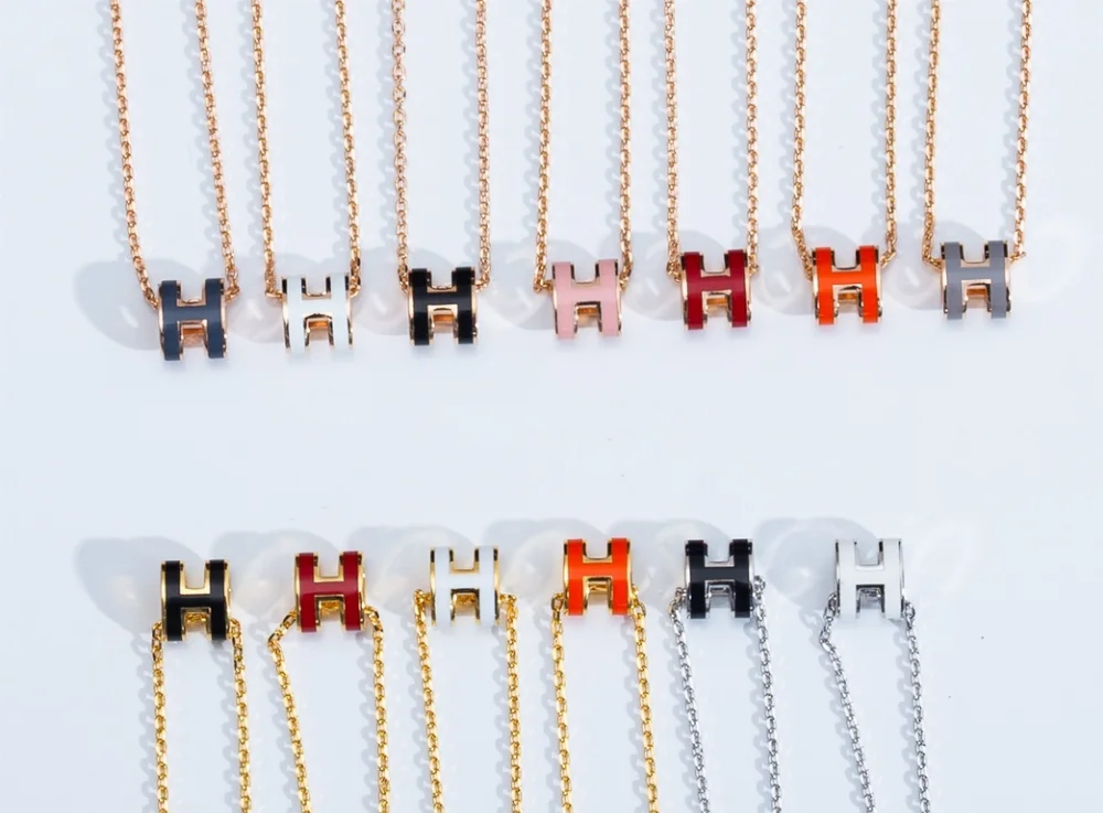 Hermes Mini H Pendant Necklace