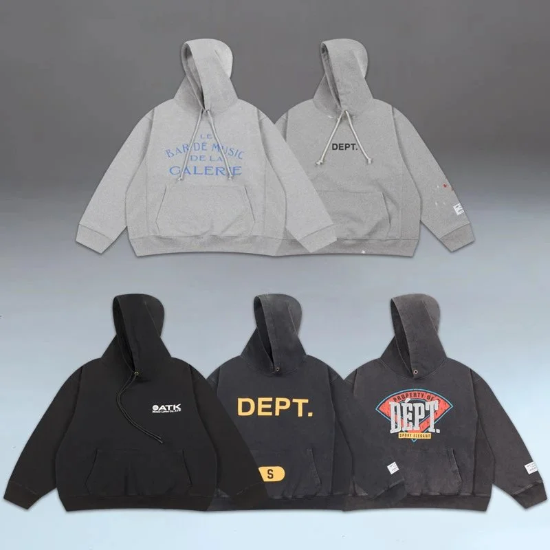 grey and black oversized hoodie with chest graphic print and front pouch pocket