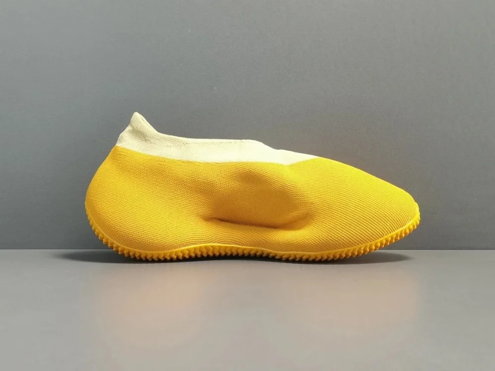 knit upper slip-on sneakers with colorblock design and ridged rubber sole