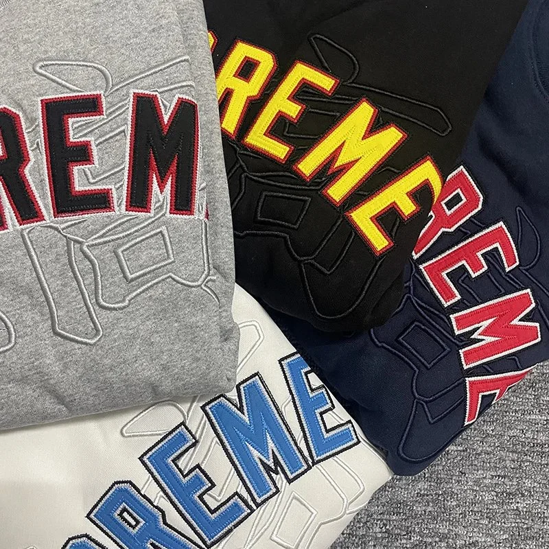 Supreme Arc Logo Embroidered Crewneck Hoodie