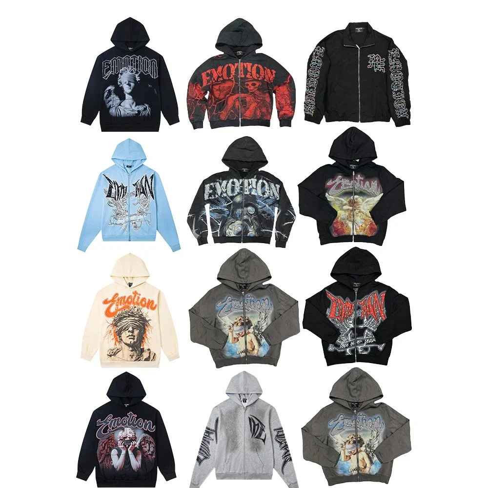 Mixed Emotion Emotion Graphic Print Hoodie