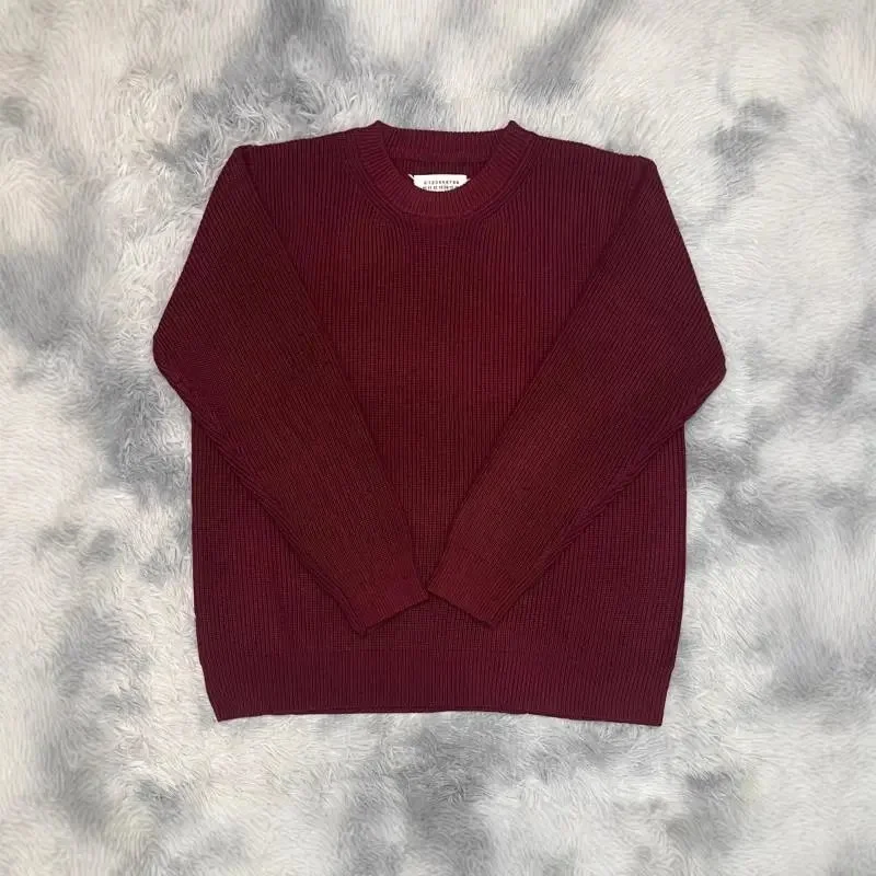 Maison Margiela Ribbed Knit Crewneck Sweater