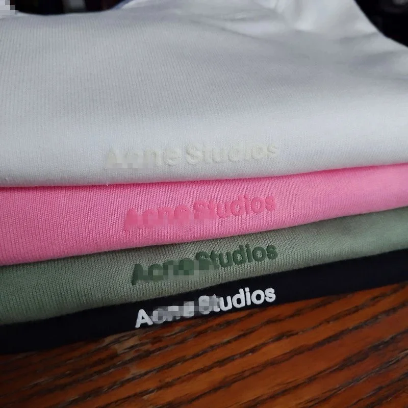 Acne Studios Raised Logo Embossed T-Shirt
