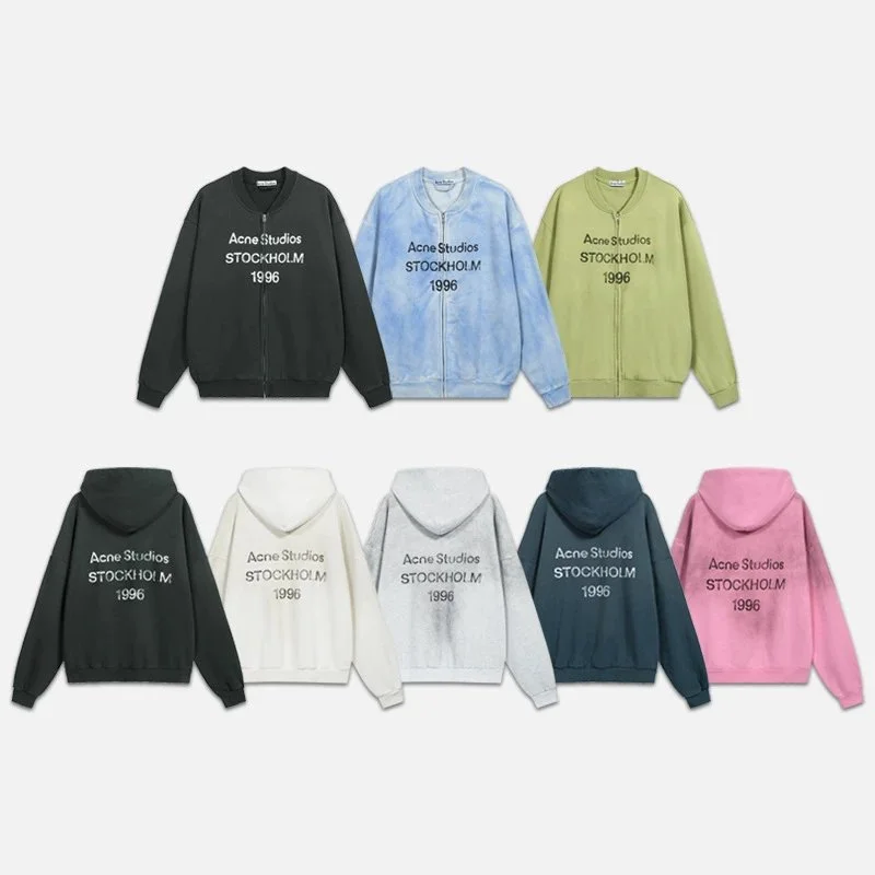 Acne Studios STOCKHOLM 1996 Print Zip-Up Hoodie