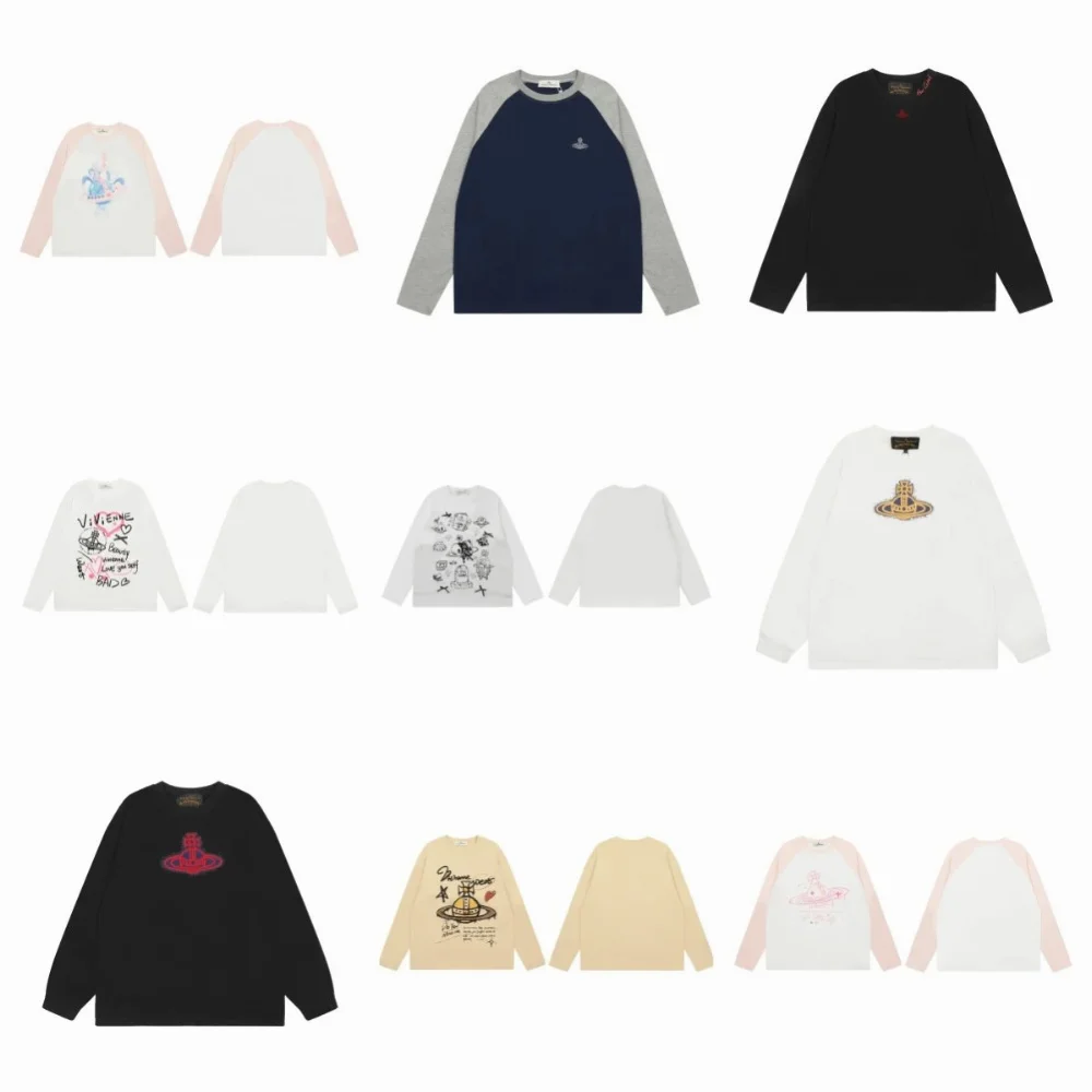 Vivienne Westwood Orb Logo and Hand-Drawn Graphic Print Long-Sleeve T-Shirt
