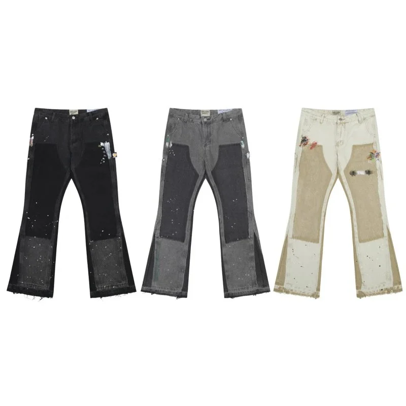 Gallery Dept Hand-Painted Patchwork Flared Jeans