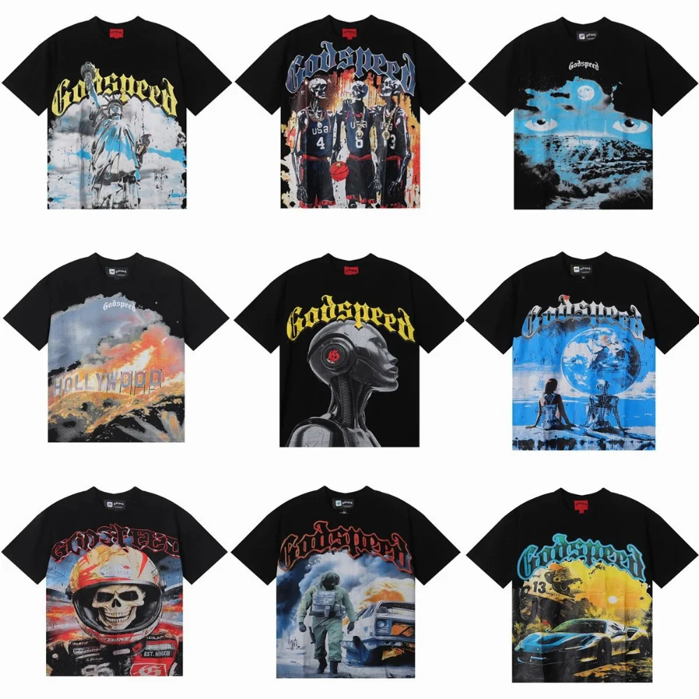 Godspeed Skull Rock Band Graphic T-Shirt