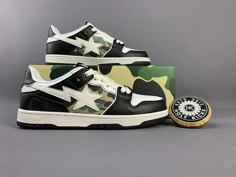 BAPE Camouflage Star Logo Sneakers