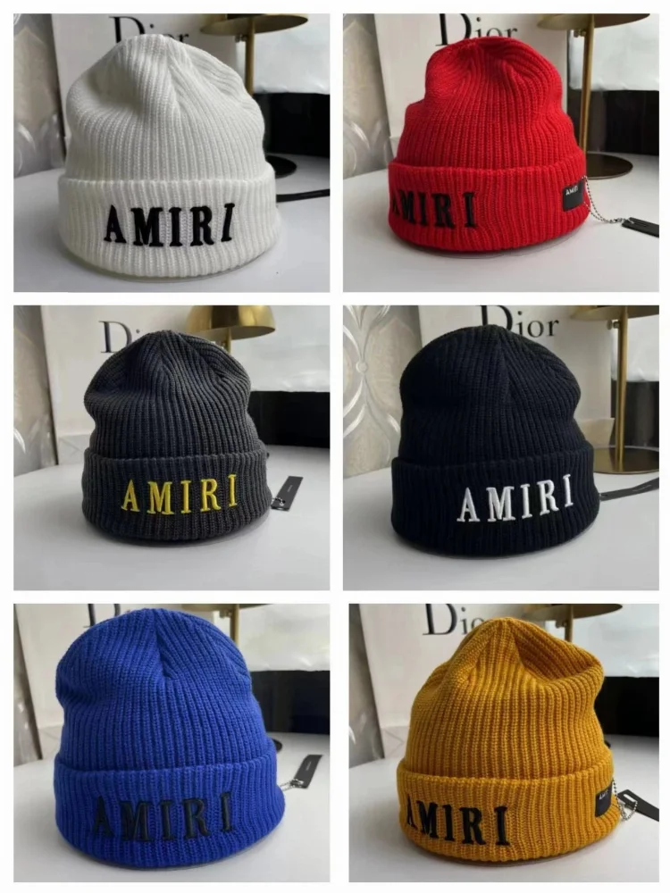 AMIRI Embroidered Logo Ribbed Beanie