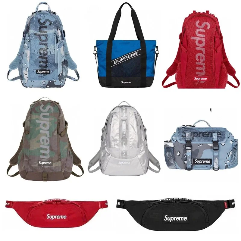 Supreme Camouflage and Logo Print Bags