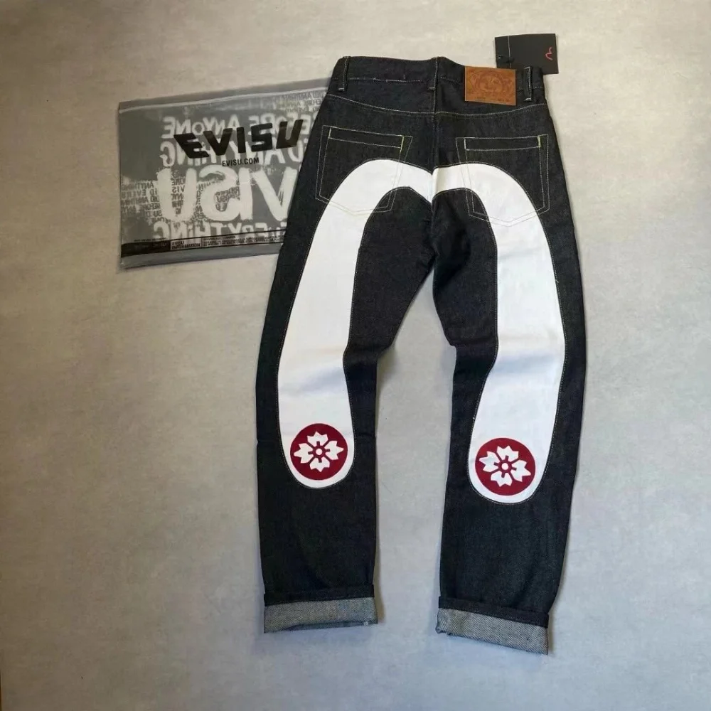 Evisu White Arc Patch Denim Pants