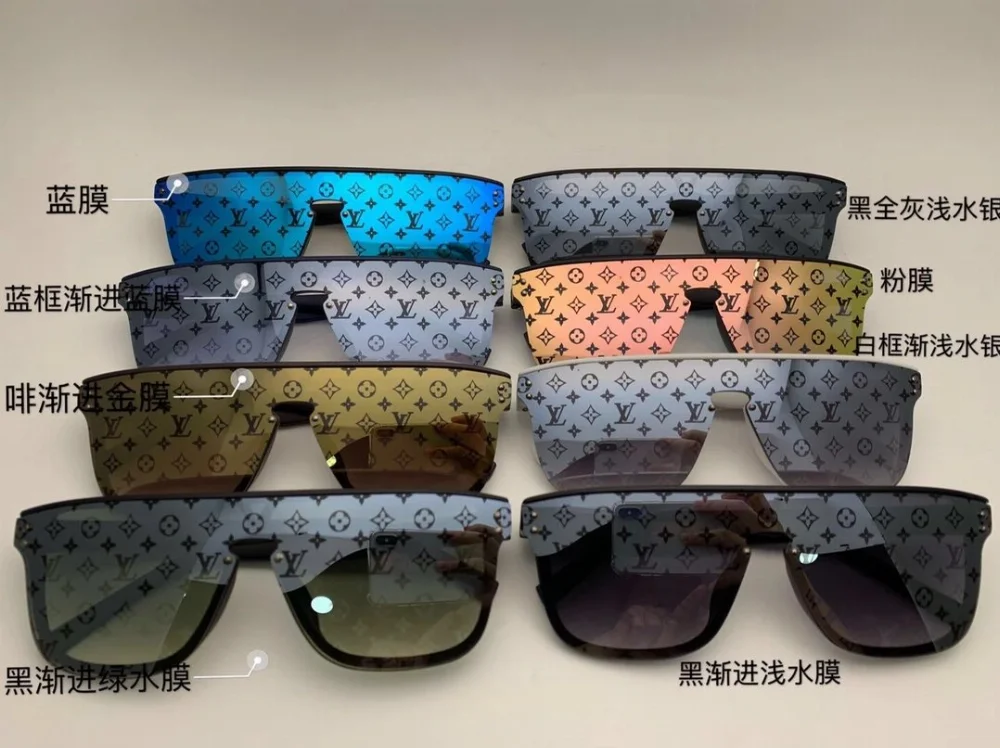 Louis Vuitton Monogram Print Shield Sunglasses