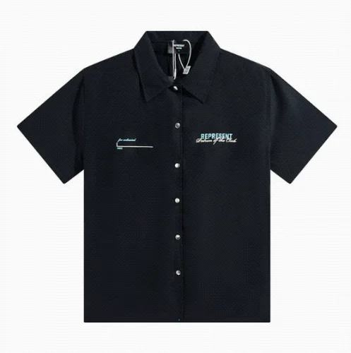 REPRESENT Patrons of the Club Short-Sleeve Button-Up Shirt