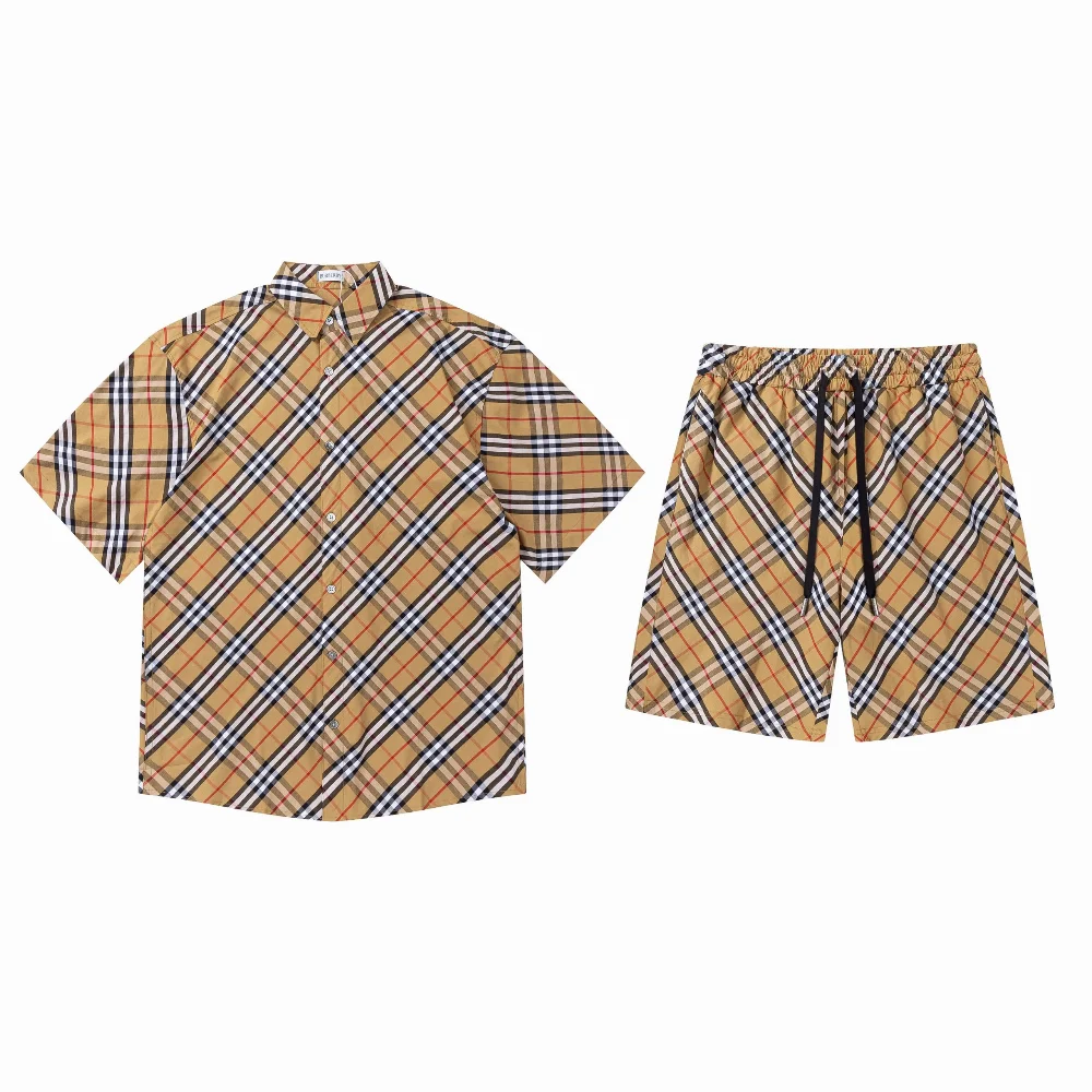 Burberry Classic Check Print Short-Sleeve Shirt and Shorts Set