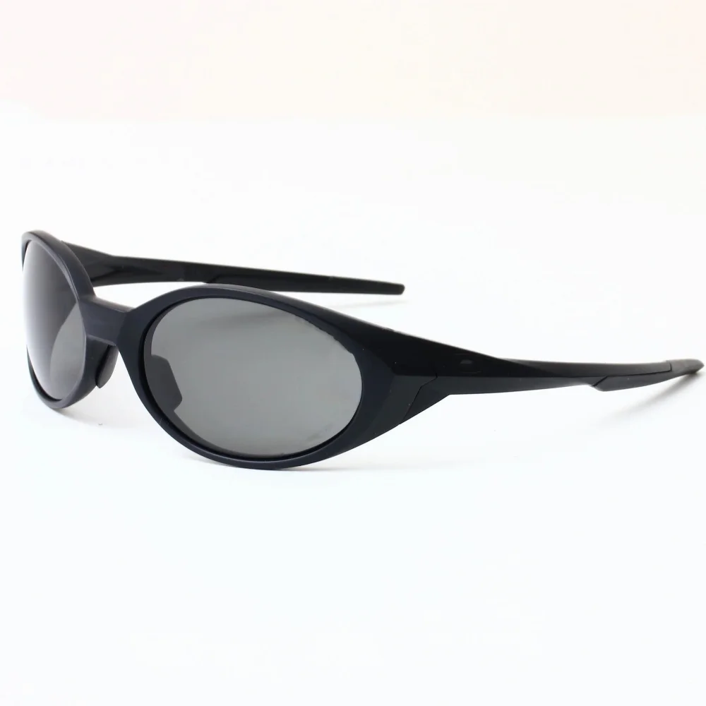 beige frame oval sport sunglasses with mirrored gradient lenses