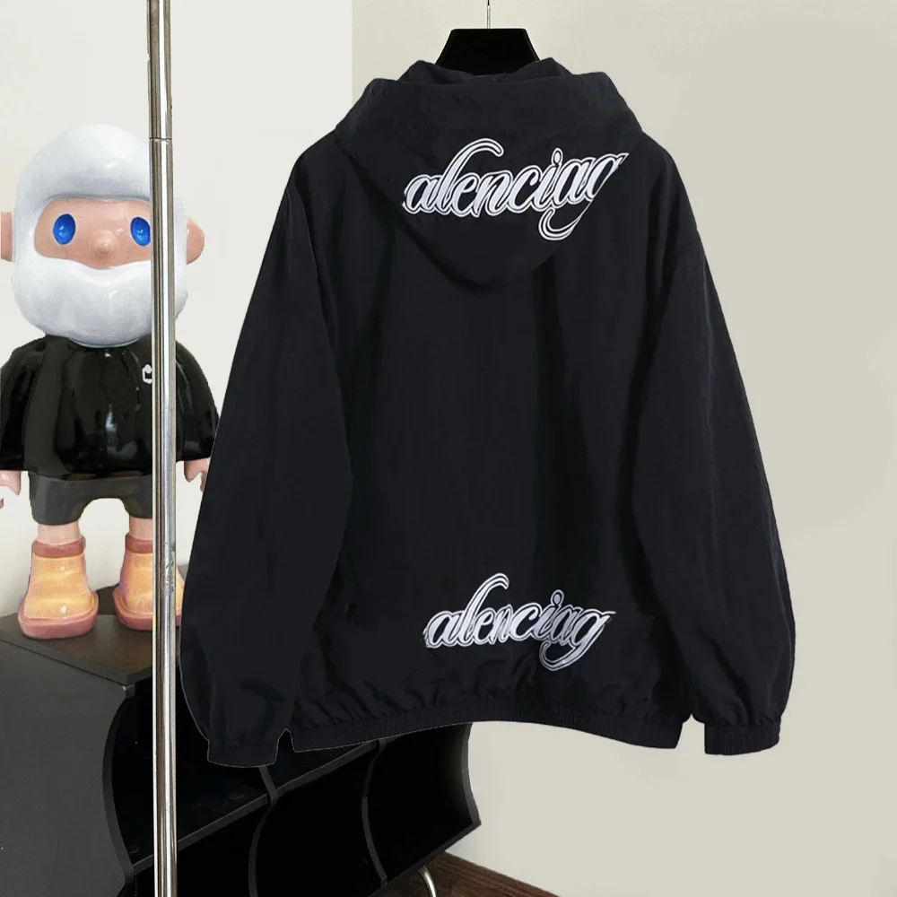 Balenciaga Signature Script Hooded Windbreaker