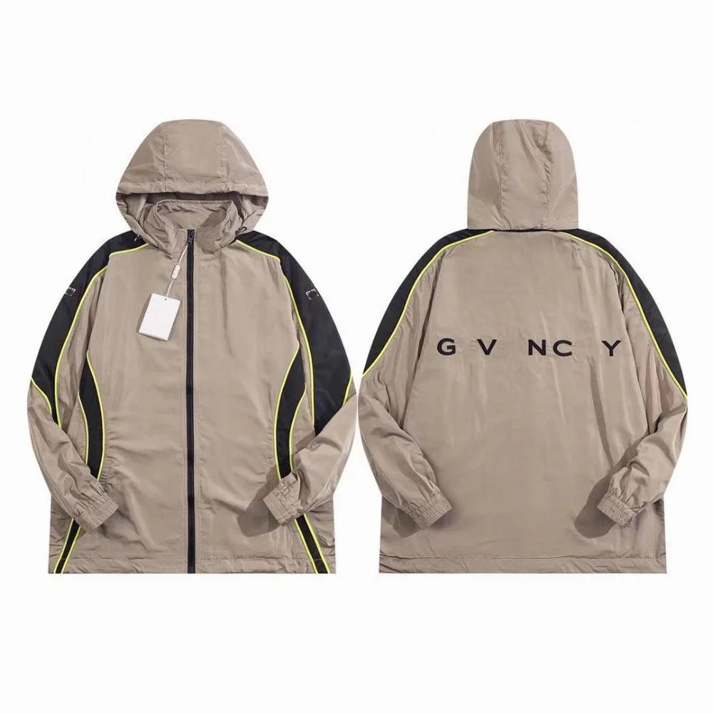 Givenchy GVNCY Lettering Hooded Windbreaker Jacket
