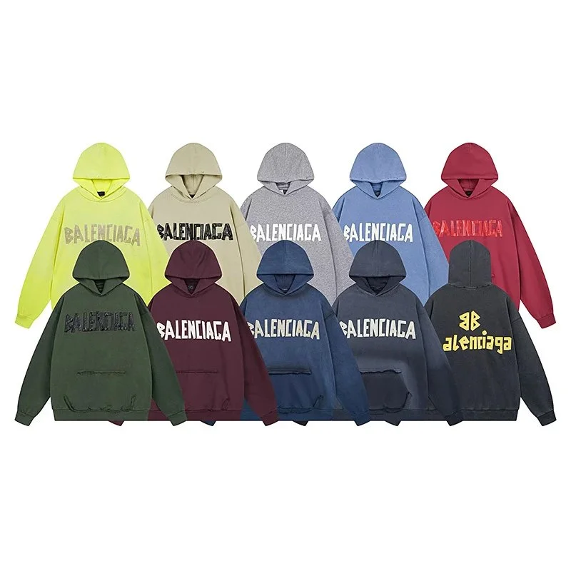 Balenciaga Distressed Logo Hoodie