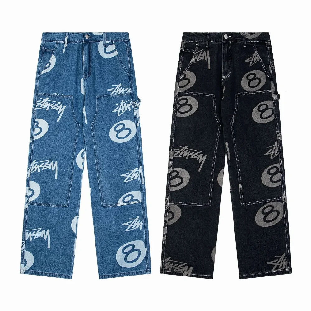 Stussy 8-Ball Print Cargo Jeans