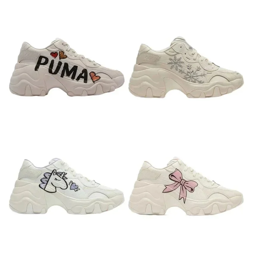 Puma Heart and Graphic Embellished Sneakers