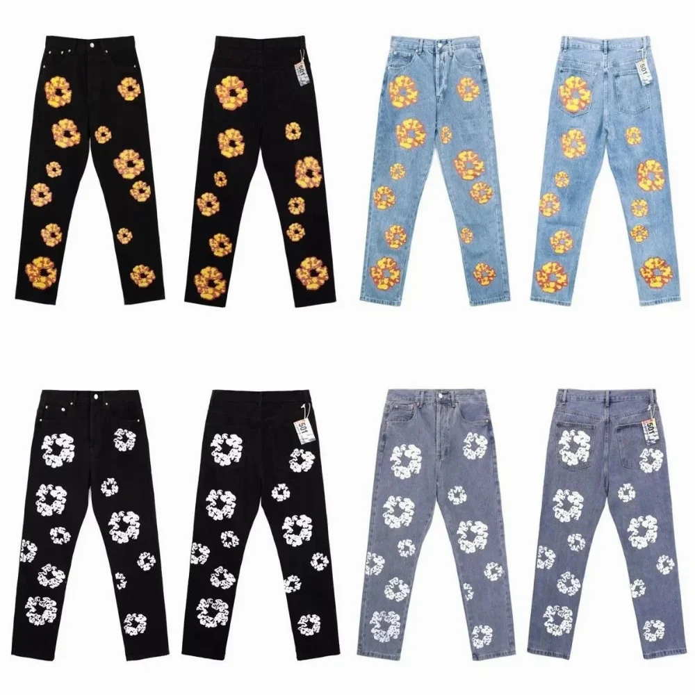 Denim Tears Floral Print Denim Pants