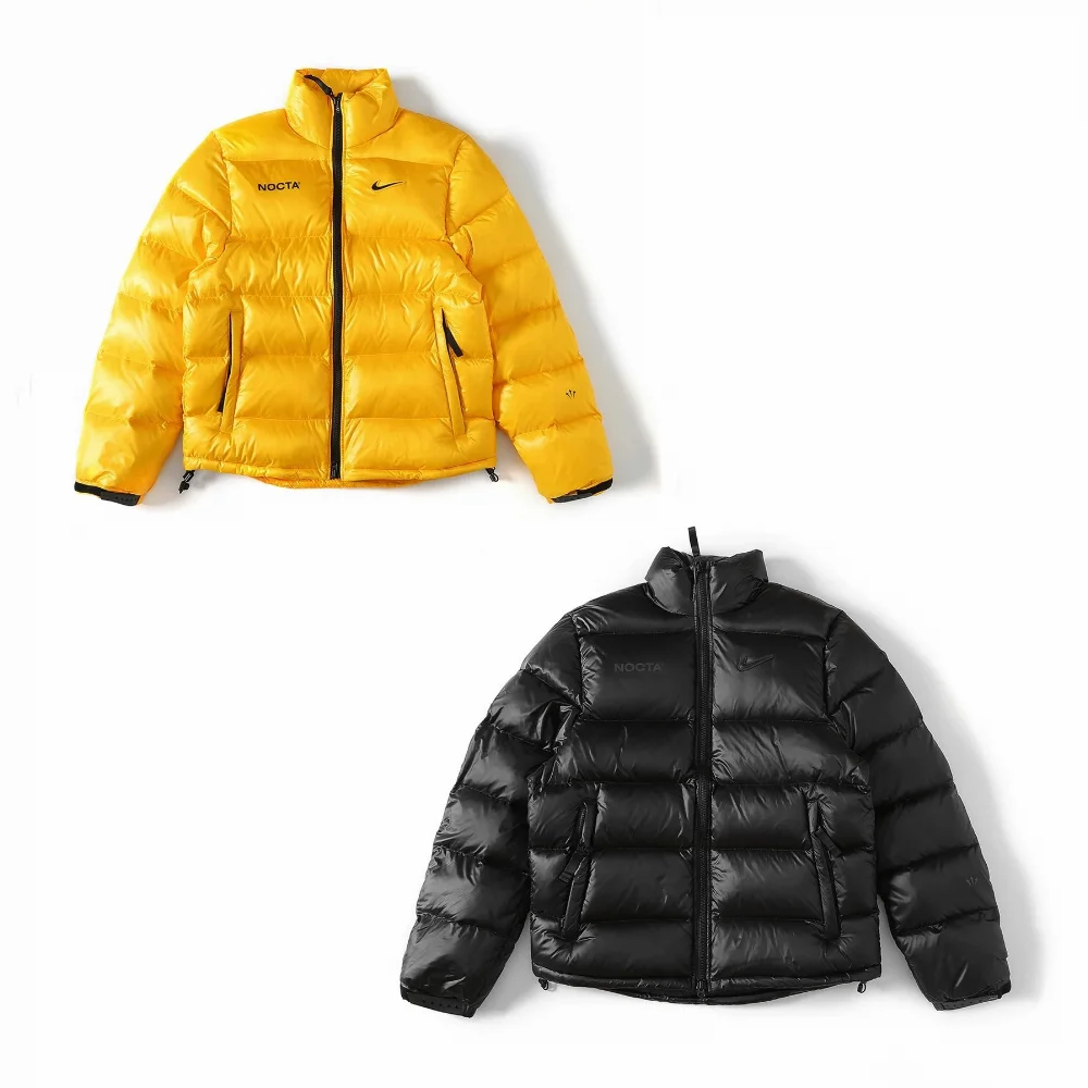 NOCTA shiny nylon puffer jacket with zip front and side pockets