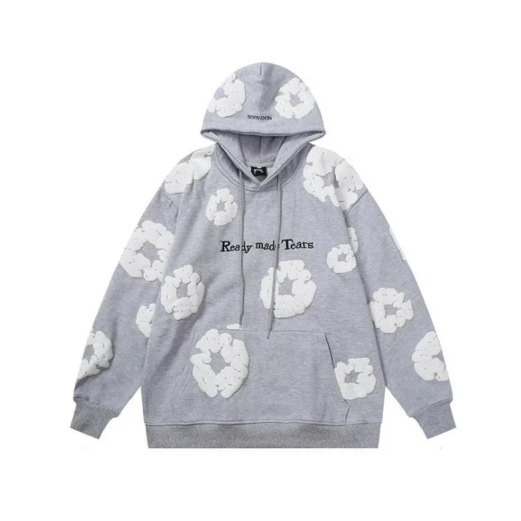Denim Tears Cotton Flower Embroidery Hoodie